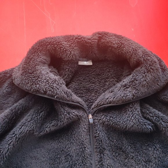 Athletic Works Sherpa fluffy sweatshirt black women's size L - Picture 3 of 8